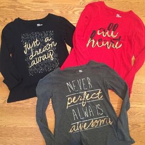 🔹2/$9🔹EPIC THREADS set of 3 long sleeved tee’s